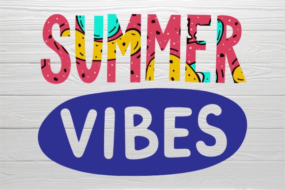 Colorful Summer Vibes Sublimation Design