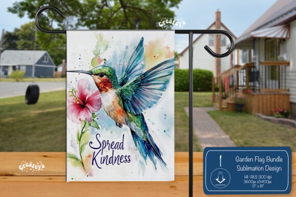 Hummingbird Summer Spring Garden Flag