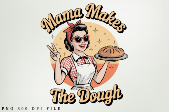 Mama Makes the Dough Sublimation Design