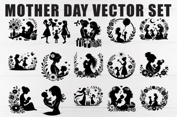 Mother’s Day Silhouette Vector