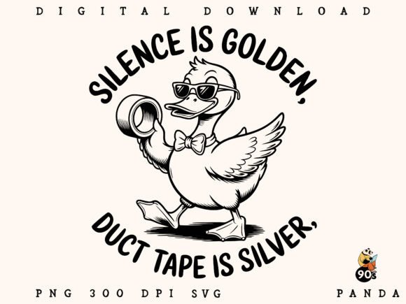 Silence is Golden Sarcastic Funny Design