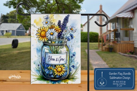 Summer Spring Flower Garden Flag Png