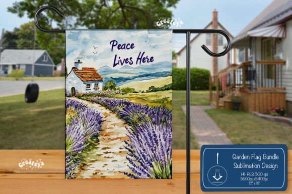 Summer Spring Garden Flag Png Lavender
