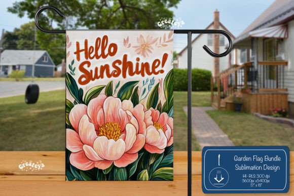 Summer Spring Garden Flag Png Peonies