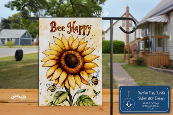 Sunflower Summer Spring Garden Flag Png